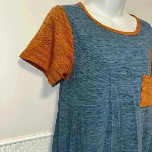 Lularoe Dress for Women Size S Blue & Orange / High Low Design/ Short Sleeve - Picture 6 of 12